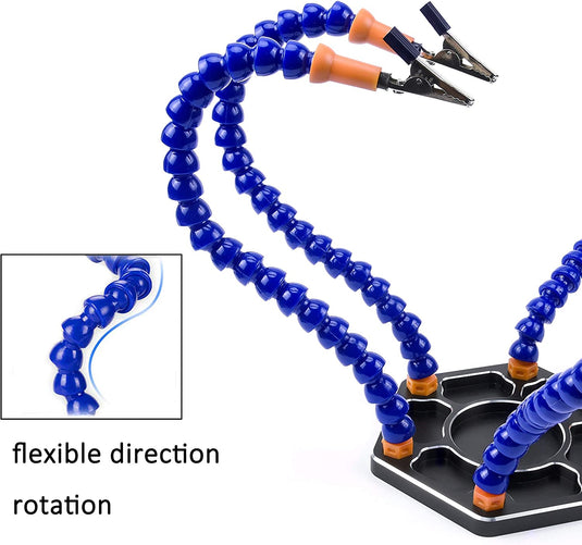 6 Flexible Soldering Helping Hand Arms Soldering Tool for DIY Soldering ,Assembly, Repair, Modeling, Hobby