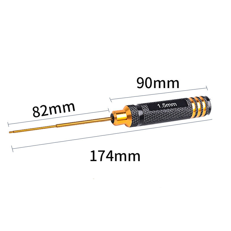 Load image into Gallery viewer, 4PCS Black Gold Titanium Hex Driver Set 1.5/2.0/2.5/3.0MM for Traxxas RC Car Truck FPV Helicopter