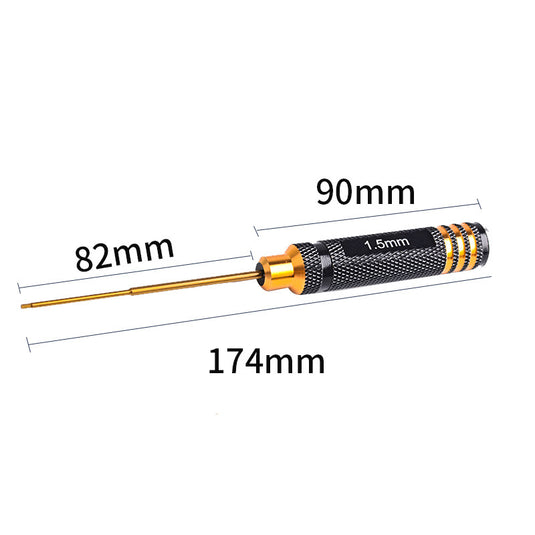 4PCS Black Gold Titanium Hex Driver Set 1.5/2.0/2.5/3.0MM for Traxxas RC Car Truck FPV Helicopter