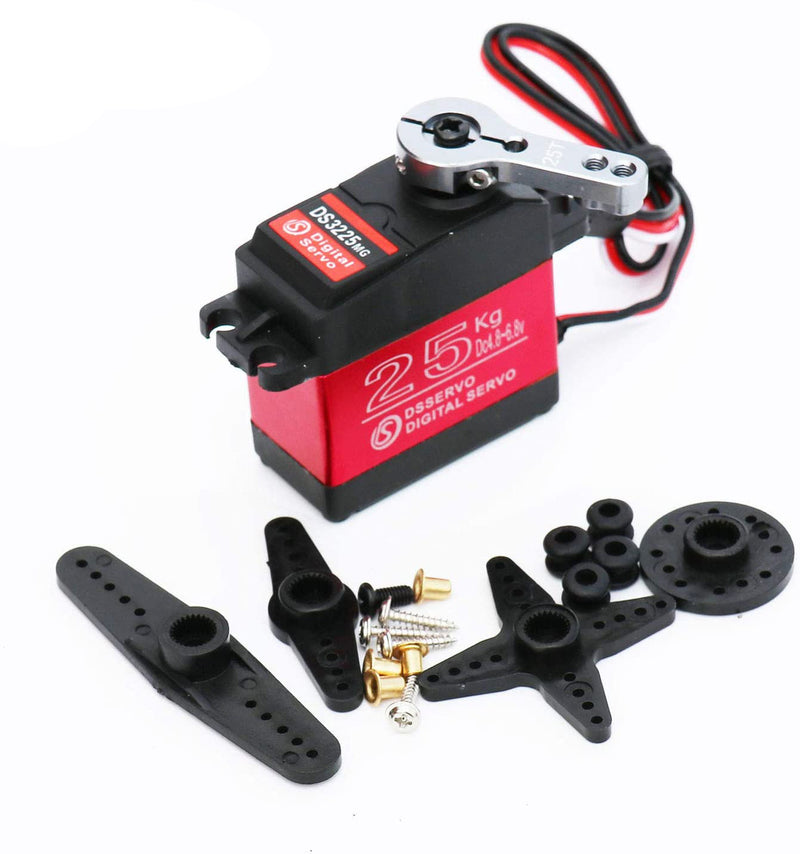 Load image into Gallery viewer, 25KG High Torque RC Servo Waterproof servo Compatible with 1/6,1/8, 1/10, 1/12 RC Car, Full Metal Gear Steering Servo with 25T Servo Horn(270°)