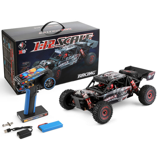 WLtoys 1/12 Scale RC Car 4WD 75KM/H High Speed Brushless 2.4G Remote Control RC Car Model 124016