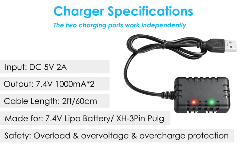 Load image into Gallery viewer, WLtoys RC Battery- 7.4V 1600mAh with Deans T Plug 35C