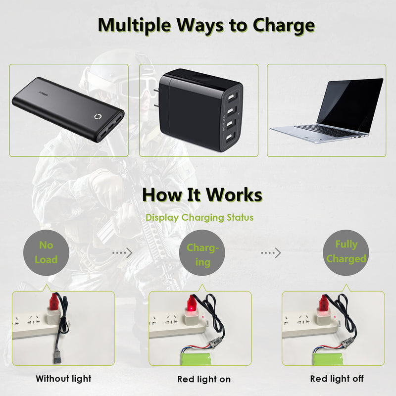 Load image into Gallery viewer, Gel Blaster Battery 7.4V 600mAh Li-ion Battery with SM-4P Connecor
