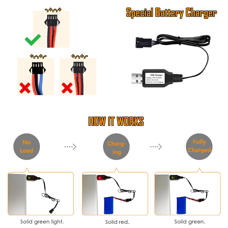 Load image into Gallery viewer, URGENEX 2000mAh 7.4V Electric Water Gun Battery 2S 15C Li-ion Battery with SM-4P Plug