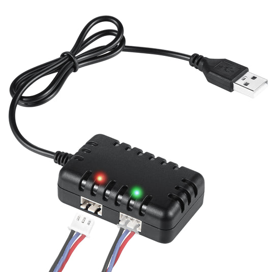 2S 1 to 2 7.4V 1A Battery Charger XH-3P Connector Compatible with 7.4V RC Battery