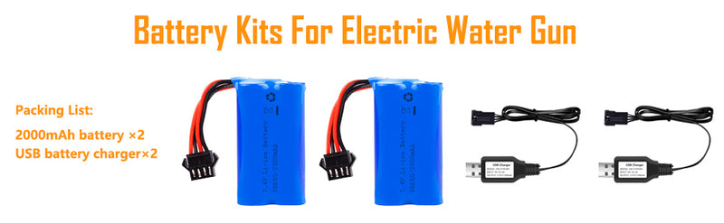 Load image into Gallery viewer, URGENEX 2000mAh 7.4V Electric Water Gun Battery 2S 15C Li-ion Battery with SM-4P Plug