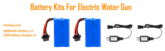 URGENEX 2000mAh 7.4V Electric Water Gun Battery 2S 15C Li-ion Battery with SM-4P Plug
