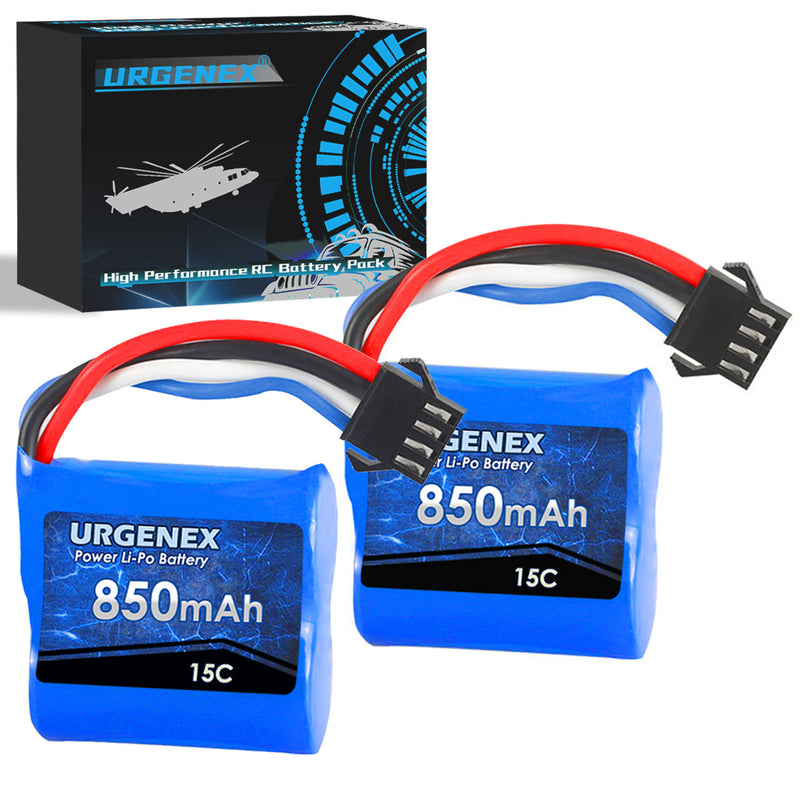Load image into Gallery viewer, UDI001 UDI008 RC Boats Battery - 850mAh 7.4V with SM-4P Plug