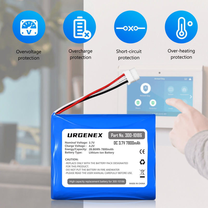 Load image into Gallery viewer, 7800mAh ADT Replacement Battery for 300-10186 (3.6v / 3.7v / 4.2v) ADT command smart security panel