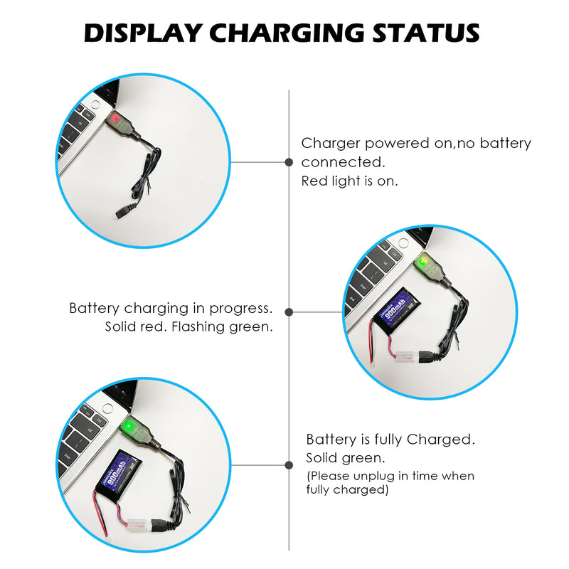 Load image into Gallery viewer, URGENEX 2S 7.4V 1A USB Battery Charger with XH-3P Connector