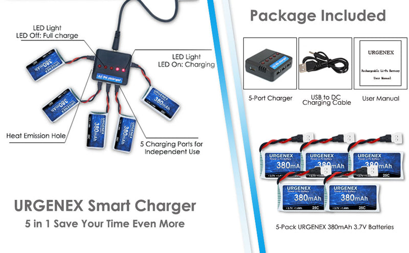 Load image into Gallery viewer, 3.7V 380mAh RC Drone Battery Fit for SYMA RC Drone with Molex Plug