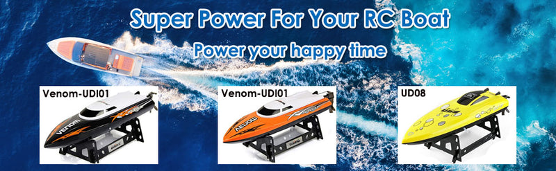 Load image into Gallery viewer, UDI001 UDI008 RC Boats Battery - 850mAh 7.4V with SM-4P Plug