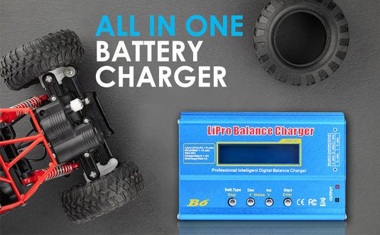 B6 Balance Charger 80W 6A RC Battery Charger for LiPo/Li-ion/Life Battery (1-6S) NiMH/NiCd (1-15S)/Pb Batteries Professional RC Hobby Batteries Balance Charger Discharger with AC Power Adapter