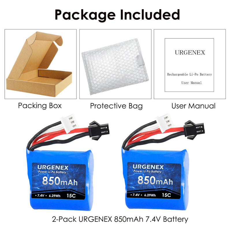 Load image into Gallery viewer, Skytech H100 H102 RC Boats Battery - 850mAh 7.4V with SM-2P Plug