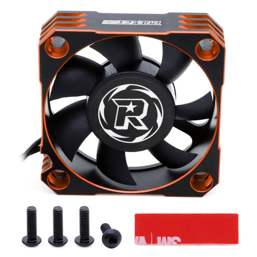 RC Motor Cooling Fan 10000RPM Brushless Heatsink 8.5V ESC Heat Dissipation for 1/5th Scale RC Car 50mm Orange