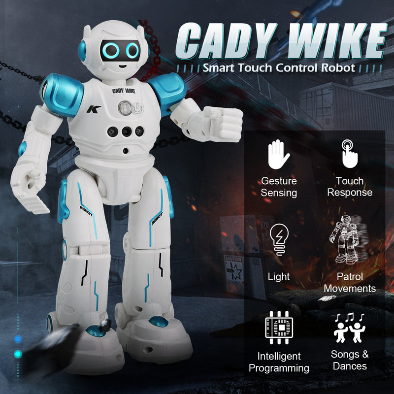 Load image into Gallery viewer, JJRC CADY WIKE Smart RC Robot for Kids, Gesture Sensing &amp; Touch Control Remote Control Toy Robot with Patrol Movement, Singing &amp; Dancing, Gift for Kid
