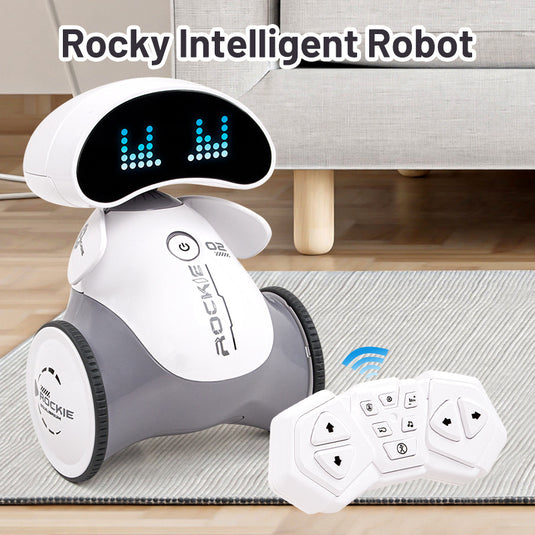 JJRC Smart Rocky Intellegent Robot , Remote Control Programmable Robotic  Toy with Interactive Bionic Actions, Music & Storytelling, STEM Educational Gift for Boys Girls