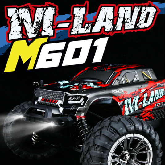 1:16 RC High Speed Truck 4WD USB Charger GT Control System AA Battery ,Splash Proof  390 High Speed Motor 2.4GHZ (Red/Blue)