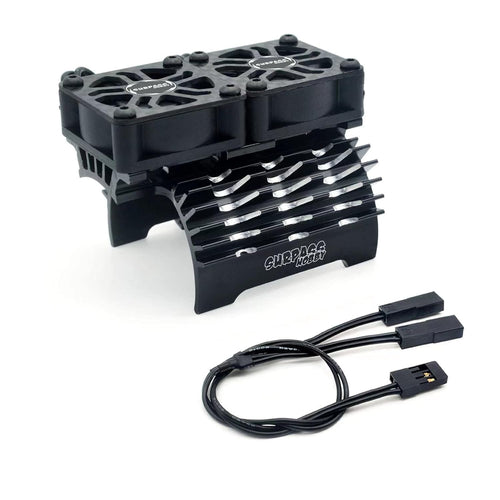 Motor Dual Fan Set Compatible for Traxxas Rc Car,27000RPM RC Motor Cooling Fan with Heatsink for 1/7 1/8 RC Car 40/ 42mm Motor(Rc car Parts)