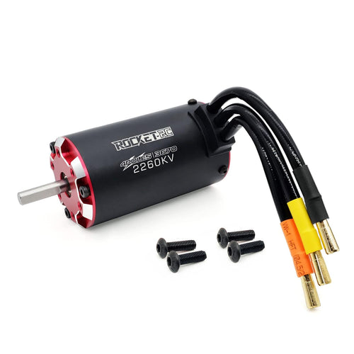 Supersonic Rc Brushless Motor 3670 2260kv, 4 Poles and Built in Temperature Sensor Motor and Sensor Port for 1/10 RC Car Vehicle
