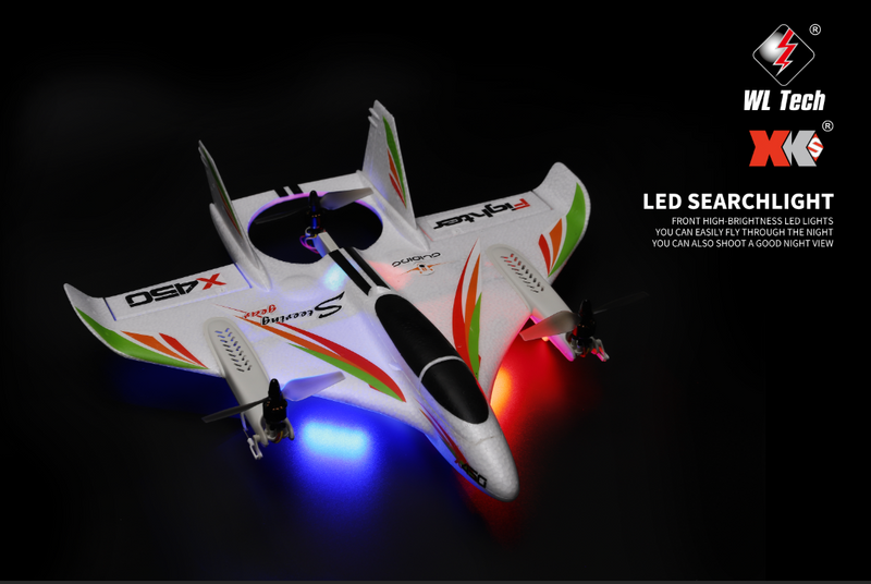 Load image into Gallery viewer, XK X450 VTOL RC Airplane, 2.4G 6CH Remote Control Aircraft，Multirotor flight with 3D/6G Mode, Brushless Motor Vertical Take-Off and Landing Stunt RC Airplane
