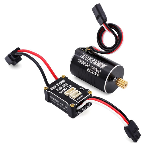 Brushless Motor and Mini 18 ESC Combo Set for TRX4M 1/18 Crawler Car Gecko 2030 Sensored 3500KV Upgrades