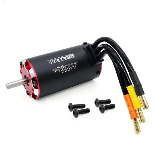 Supersonic Rc Brushless Motor 3674 1650kv, 4 Poles and Built in Temperature Sensor Motor and Sensor Port for 1/10 RC Car Vehicle