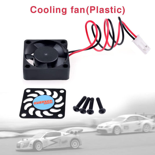 Motor Cooling Fan 21000RPM RC Motor Heatsink High Speed Cooling Fan for RC Car 1/0th Scale Brushless Motor Black
