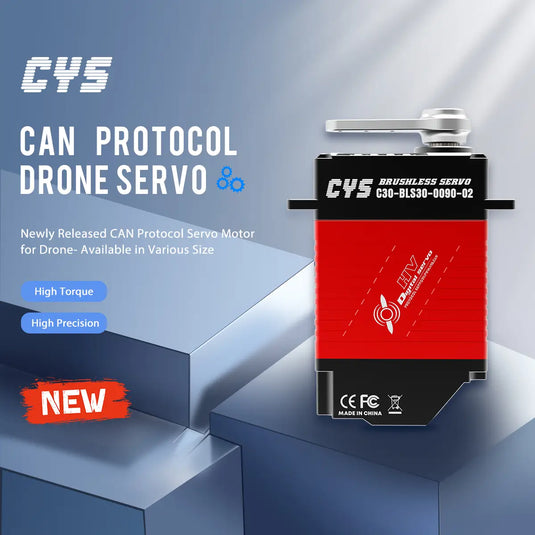 C30-BLS30-0090-02  90Kgf.cm Brushless Servo Motor with CAN open for Industrial UAVs & Automation, 1 Pack（Direct Factory Sale）