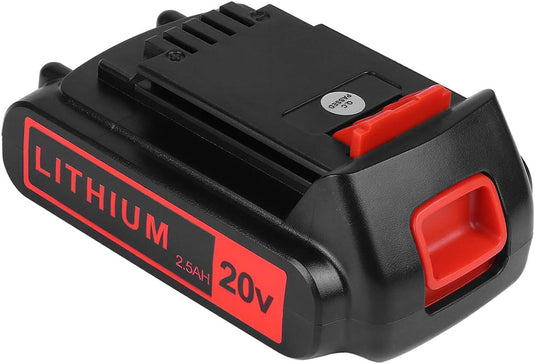 Black and Decker 20v Max 1.5Ah-6.0Ah  Lithium Battery Replacement For LBXR20 LB20 LBX20 LBX4020 Extended Run Time Cordless Power Tools Series，1Pack（Black&Red）