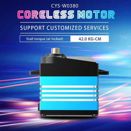 W0380 Hot Seller High Quality 42kg Torque Steel Gear Coreless Digital Servo for 1/8 1/10 Rc Car,1 Pack（Direct Factory Sale）