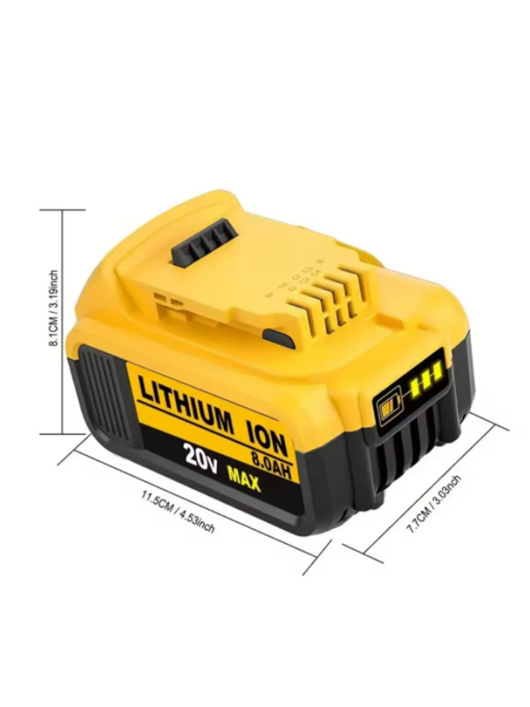 Load image into Gallery viewer, Dewalt 20V Max Replacement Battery: 5Ah-12Ah Lithium Batteries Compatible with Dewalt Battery DDCB208 DCB200 DCB206 DCB205 DCB204 DCB203 DCB180 Cordless Power Tools, 1 Pack（Yellow）
