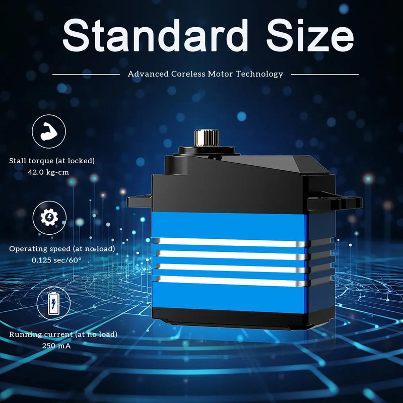 Load image into Gallery viewer, W0380 Hot Seller High Quality 42kg Torque Steel Gear Coreless Digital Servo for 1/8 1/10 Rc Car,1 Pack（Direct Factory Sale）
