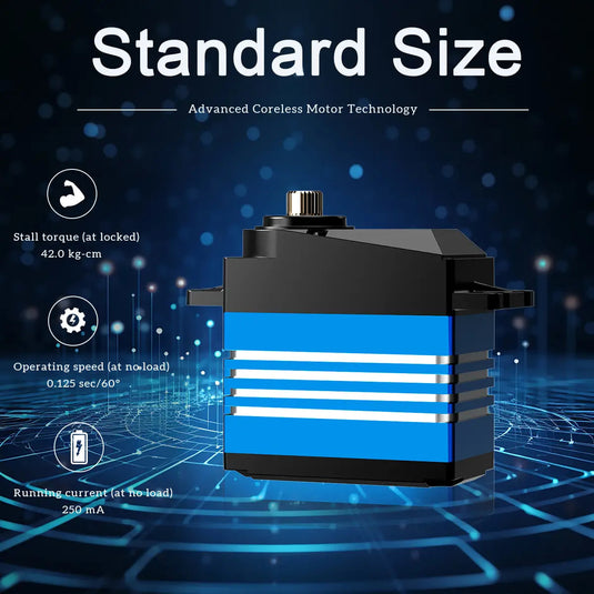 W0380 Hot Seller High Quality 42kg Torque Steel Gear Coreless Digital Servo for 1/8 1/10 Rc Car,1 Pack（Direct Factory Sale）
