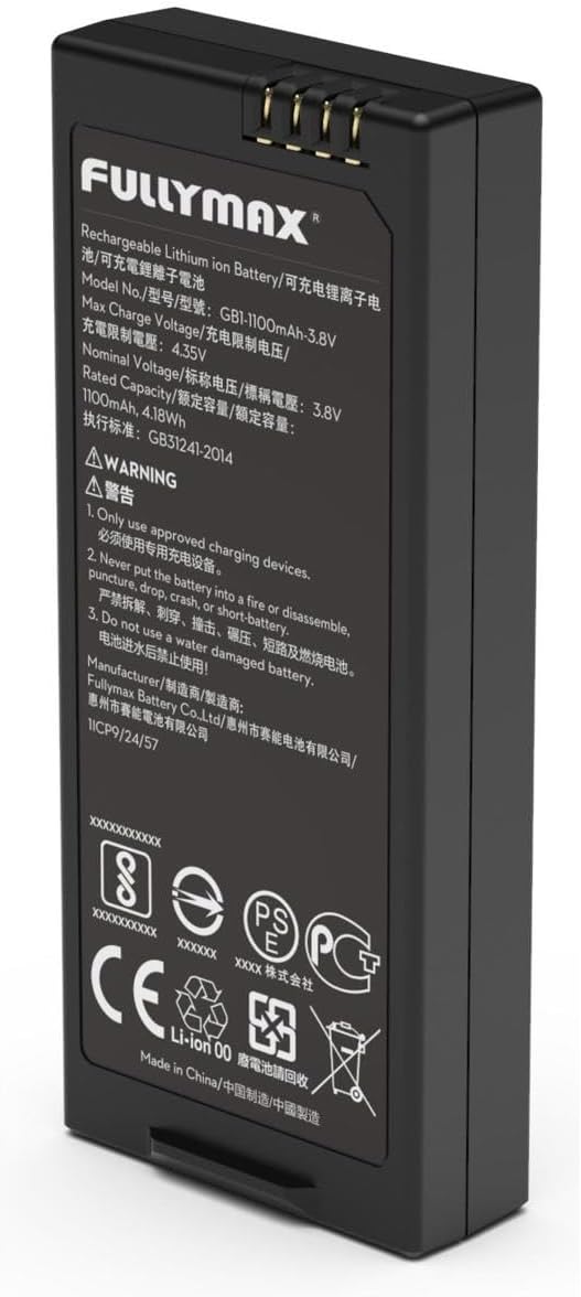 3.8V Tello Flight Battery 1100mAh Camcorder Battery Fit for DJI Ryze Tech Tello Drone Battery Accessories (CP.PT.00000213.01)