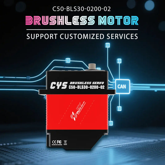 C50-BLS30-0200 Brushless Digital Servo, 200kg·cm High Torque Metal Gear for RC & Drone, 1 Pack（Direct Factory Sale）