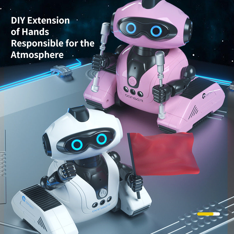 Load image into Gallery viewer, Intelligent Interactive Robot Toy for Kids - Remote Control Robot with Gesture Sensing, Smart Programming, Touch Interaction, Voice Recording &amp; Music, Flexible 360° Movement STEM Toy
