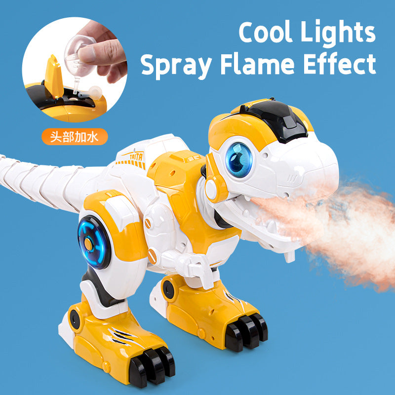 Load image into Gallery viewer, JJRC Smart RC Mecha Dinosaur for Kids, Remote Control Intelligent Robotic Dinosaur with Cool Mist Spray, Gesture Sensing, LED Lights &amp; Music, Programmable STEM Dinosaur Toy
