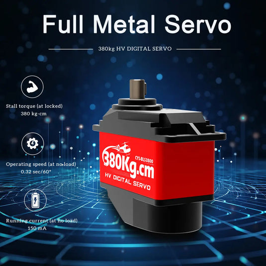 BLS3800 Industrial Brushless Digital Servo with Full Metal Case, 380kg·cm Torque,1 Pack（Direct Factory Sale）