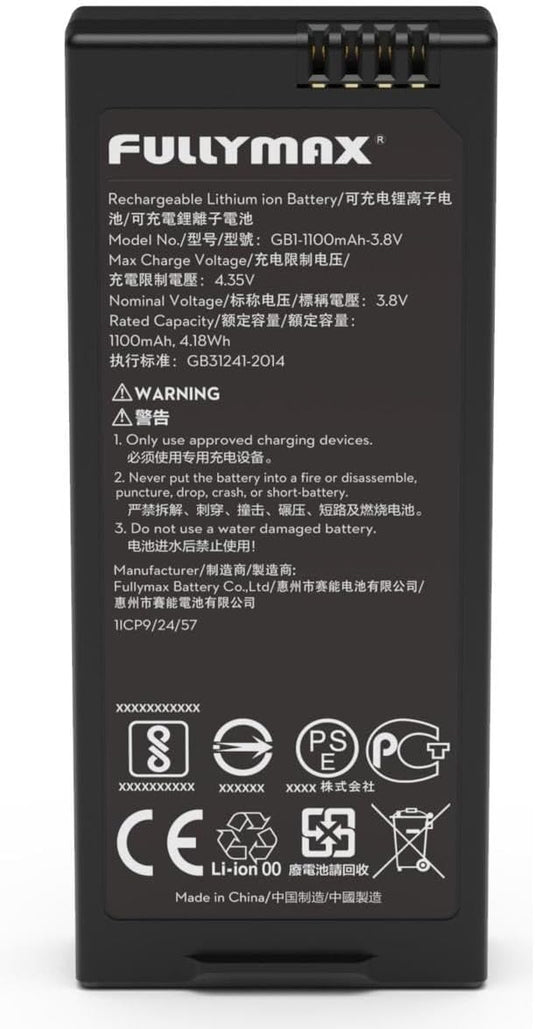 3.8V Tello Flight Battery 1100mAh Camcorder Battery Fit for DJI Ryze Tech Tello Drone Battery Accessories (CP.PT.00000213.01)