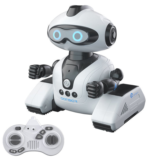 Intelligent Interactive Robot Toy for Kids - Remote Control Robot with Gesture Sensing, Smart Programming, Touch Interaction, Voice Recording & Music, Flexible 360° Movement STEM Toy