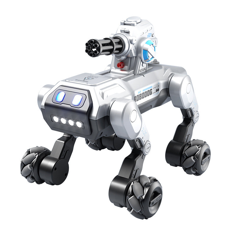 Load image into Gallery viewer, JJRC 8WD RC Robot Dog Toy, Programmable Mecha Dog with Remote Control, Touch Interaction, LED Lights &amp; Music for Kids
