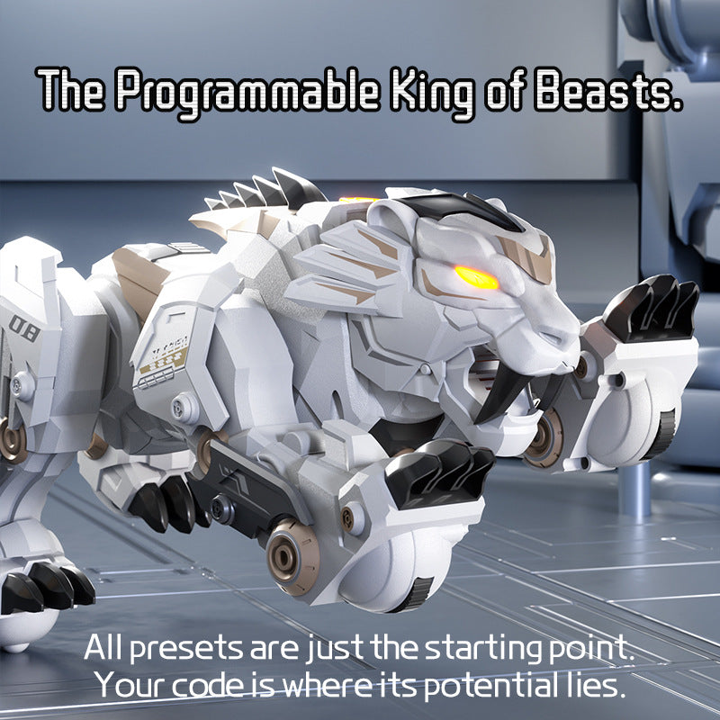 Load image into Gallery viewer, JJRC R38 Smart RC Mechanical Tiger Robot, Voice &amp; Gesture Control with Bionic Moves, Dancing, Music &amp; LED , Interactive STEM Gift for Kids
