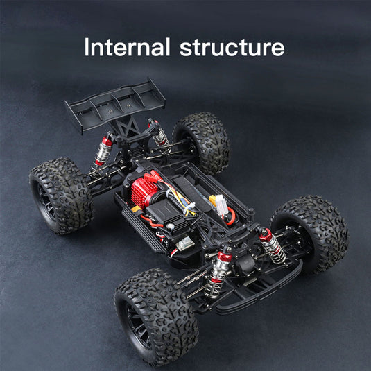 1:12 Bigfoot off-road Truck Metal gear Synchronous Control System Speed 60km/h, Splash-Proof 3800KV Brushless Motor , Metal Servo Four-Channel Gun Control
