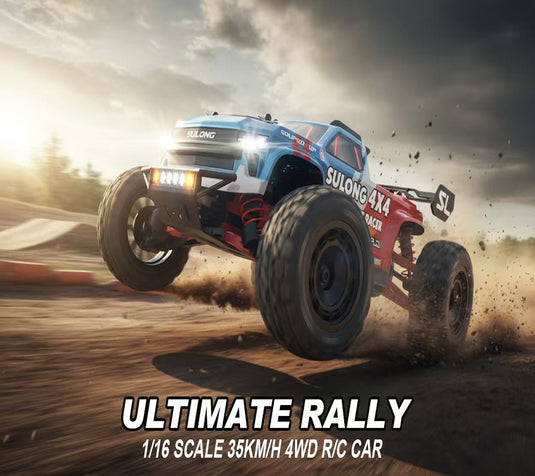 SULONG 1/16 Scale 4WD Hight Speed Remote Control Car With All-Metal Differential Gear, 35KM/H Top Speed, Variable Speed Control & Metal Shock Absorbers