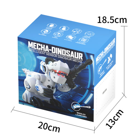 Smart RC Dinosaur Robot for Kids - Intelligent Sensing Mecha T-Rex with Gesture Control, Touch Interaction, Voice Recording, Interactive STEM Toy Gift for Boys & Girls