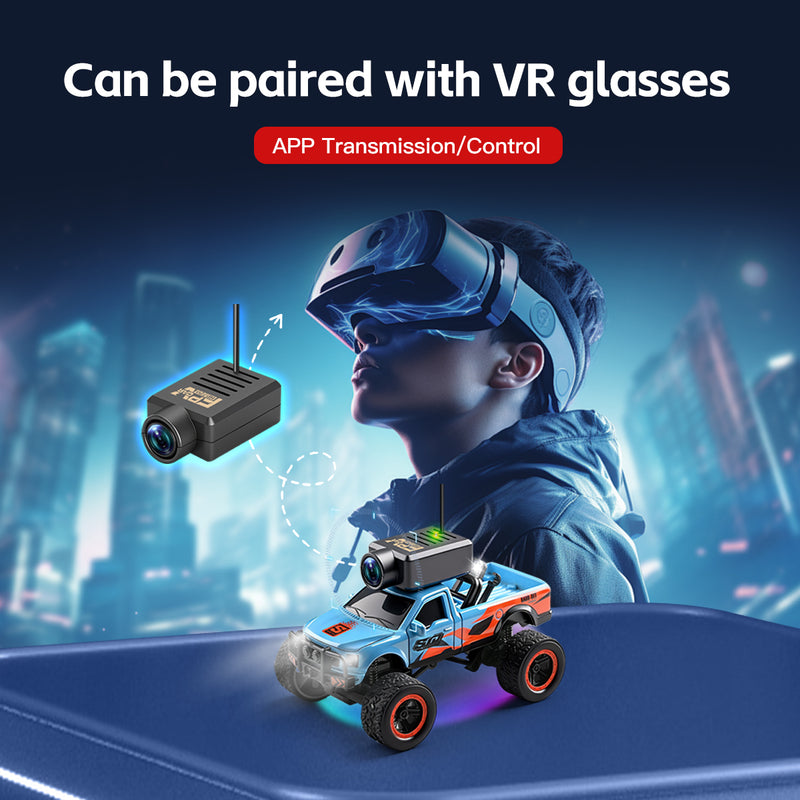 Load image into Gallery viewer, 1:64 Mini RC Off-Road Truck with FPV Camera, 4WD Pocket Remote Control Car, APP Control, 3-Speed Adjustable, All-Terrain Micro RC Vehicle
