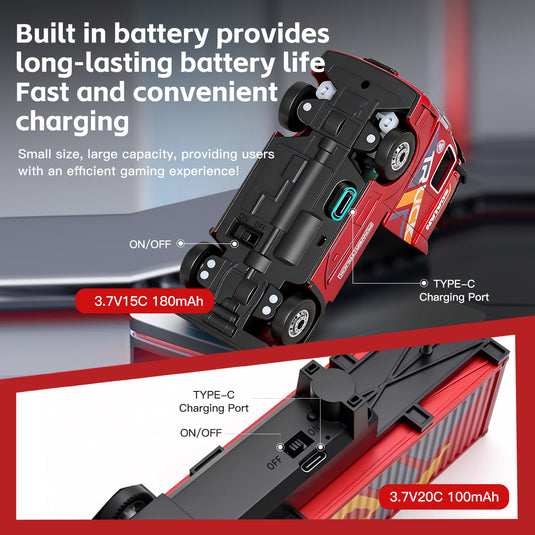 WLtech XK 1:64 Remote Control Container Truck, 2.4G 4WD Mini RC Semi-Tractor Trailer with Detachable Cabinet, 3-Speed Adjustable Drift & Racing Mode, LED Lights, Horn Sound & Type-C Rechargeable