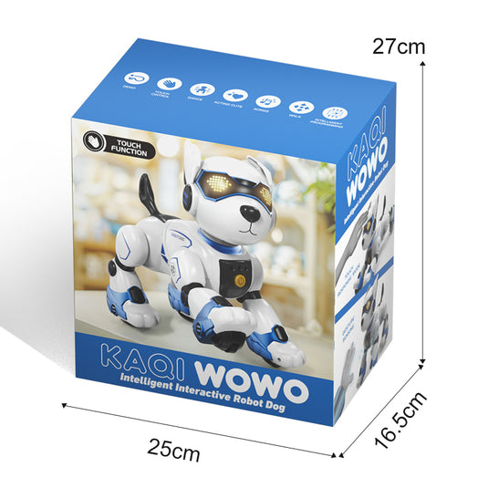 RC Robot Dog Toy for Kids, Intelligent Remote Control Stunt Dog with Voice Control & Programable Functions, Interactive Electronic Pet Puppy Sings, Dances, Plays Bedtime Stories