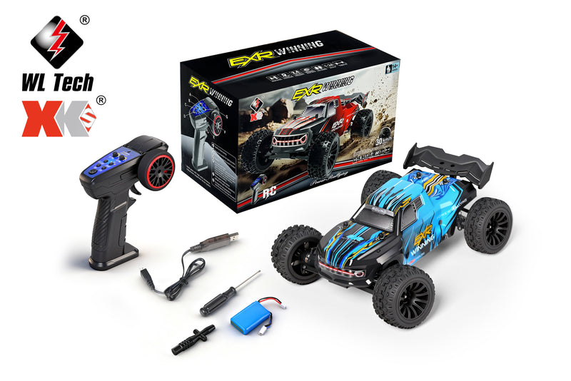 Load image into Gallery viewer, WL1/24 RC Racing Car, 30KM/H High Speed Remote Control Car, 2WD Off-Road Monster Truck with Gyroscope Stabilization, Metal Shock Absorbers, 3-Speed Switch, 2.4G Electric Toy Vehicle
